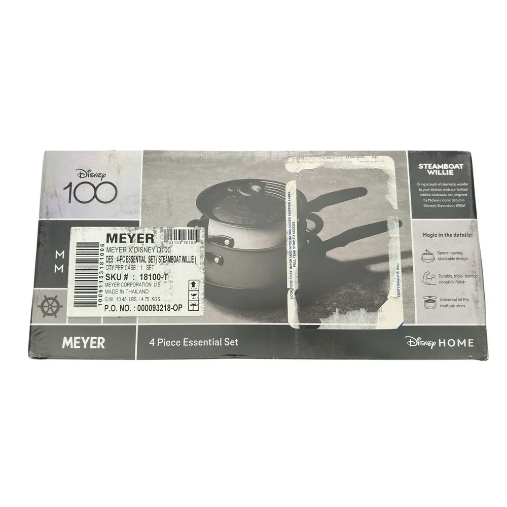 Disney 100 Meyer 4-Piece Limited Edition Nonstick Cookware Set Steamboat Willie